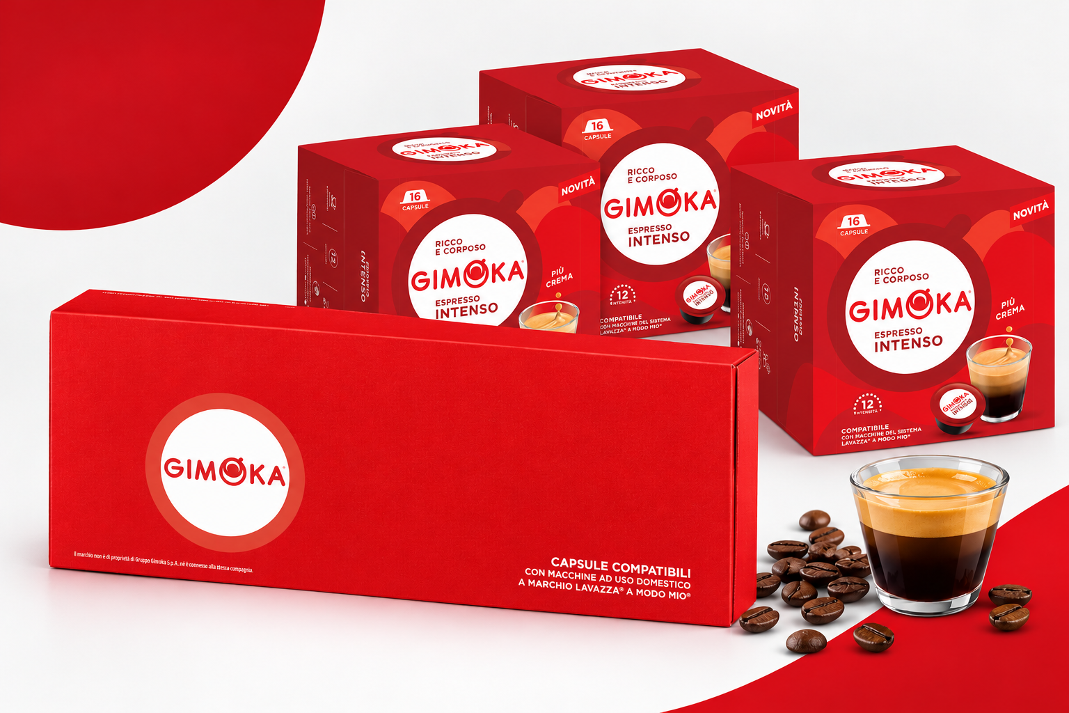 Gimoka 96 caffè Intenso compatibili A Modo Mio