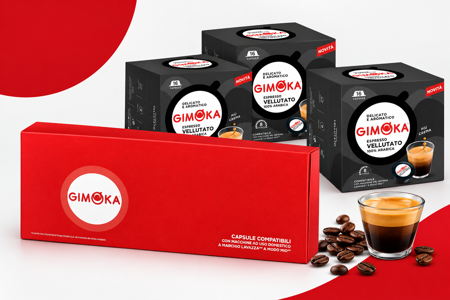 Gimoka 96 caffè Vellutato compatibili A Modo Mio
